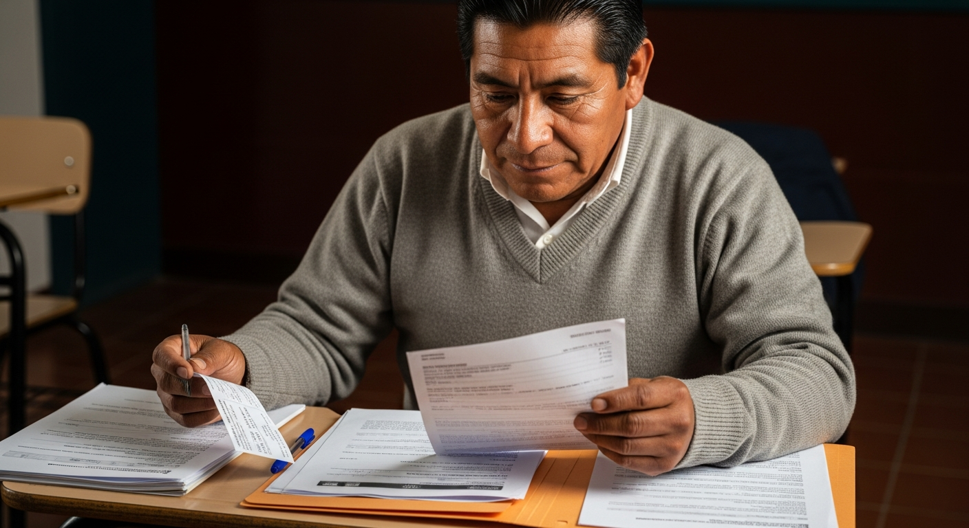 Maestro SEIEM revisando documentos para crédito nómina